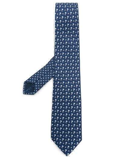 Salvatore Ferragamo шелковый галстук с цветочным принтом