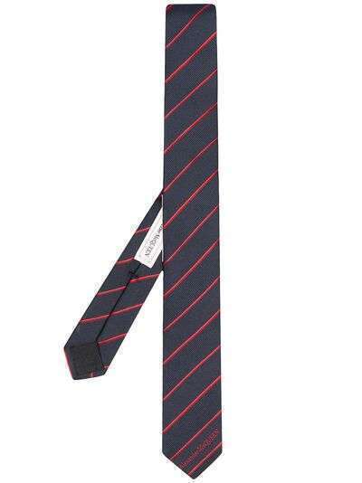Alexander McQueen галстук в диагональную полоску
