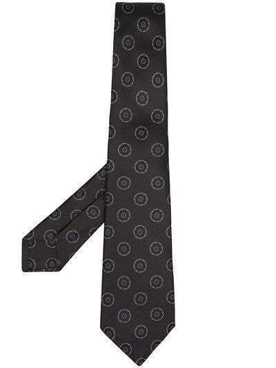 Kiton галстук с цветочной вышивкой