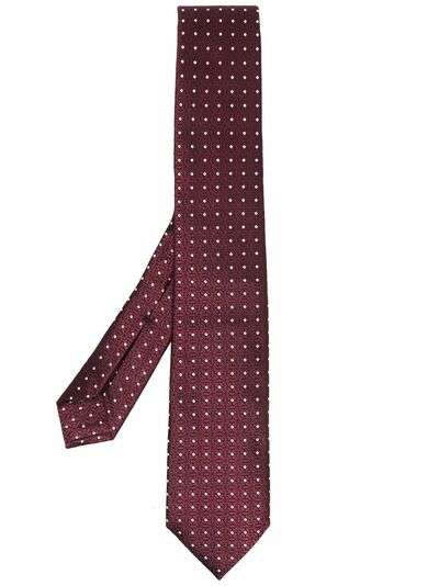 Ermenegildo Zegna шелковый галстук с геометричным узором