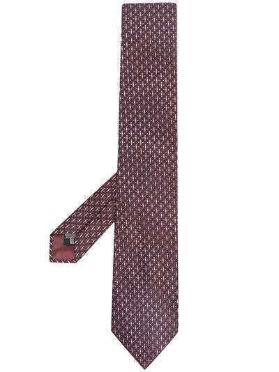 Emporio Armani жаккардовый галстук с геометричным узором