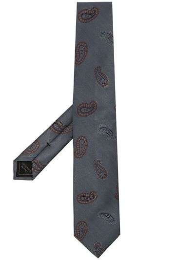 Brioni шелковый галстук с принтом пейсли