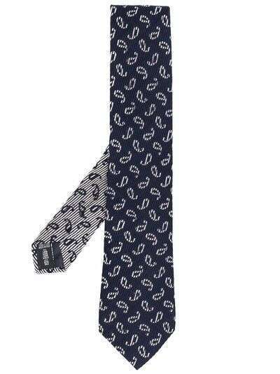 Giorgio Armani жаккардовый галстук с узором пейсли