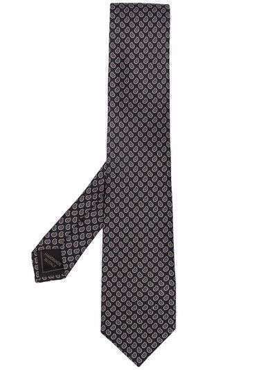 Brioni шелковый галстук с узором пейсли