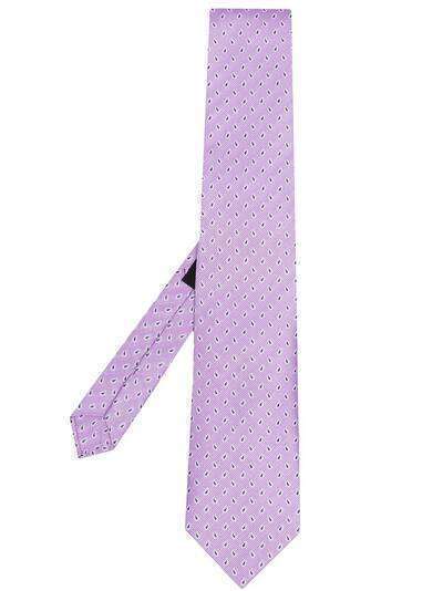 Etro жаккардовый галстук с узором пейсли