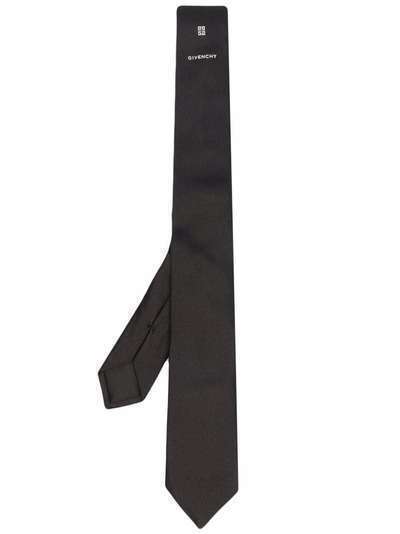 Givenchy шелковый галстук с логотипом 4G
