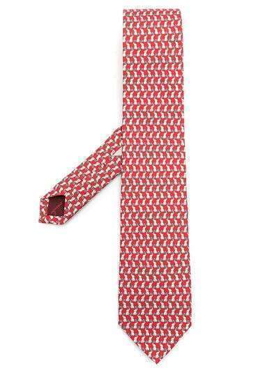Salvatore Ferragamo шелковый галстук с жаккардовым узором