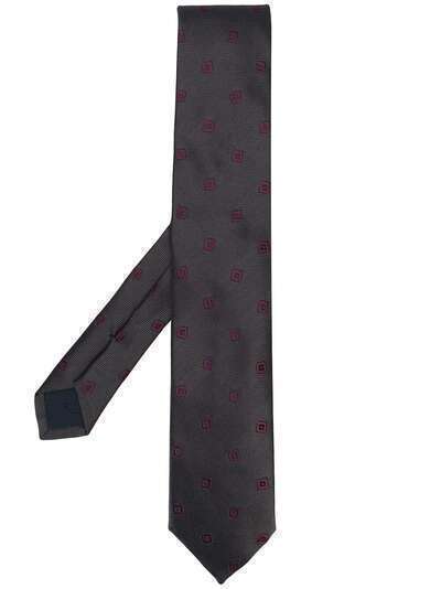 Corneliani квадратный жаккардовый галстук