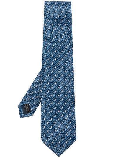Salvatore Ferragamo шелковый галстук с принтом Narcissus