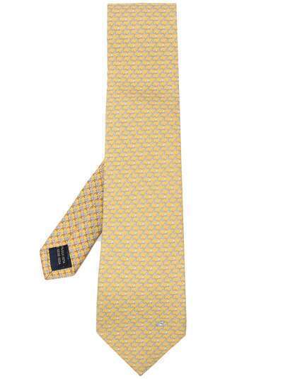 Salvatore Ferragamo шелковый галстук с принтом