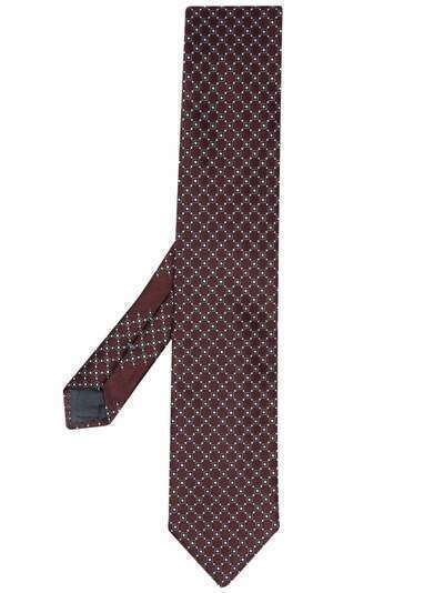 Ermenegildo Zegna шелковый галстук с геометричным принтом