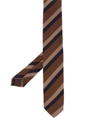 Lardini жаккардовый галстук в полоску