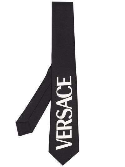 Versace галстук с логотипом