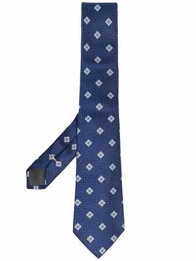 Canali жаккардовый галстук с узором