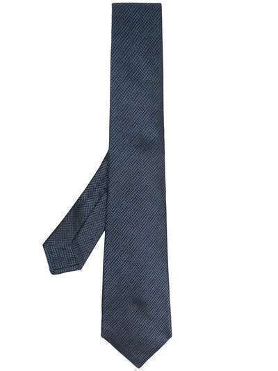 Kiton галстук с узором шеврон
