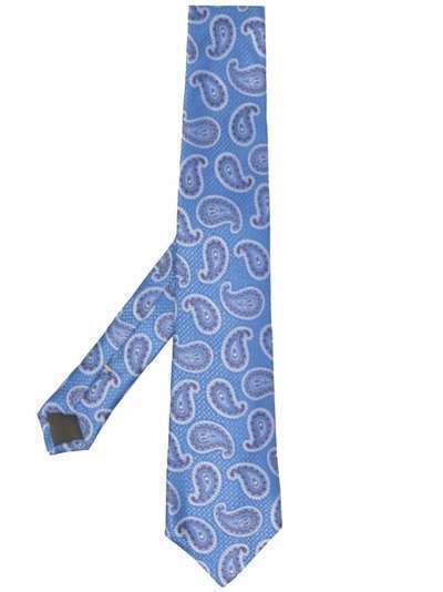 Canali жаккардовый галстук с узором пейсли