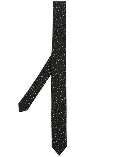 Saint Laurent галстук с вышивкой
