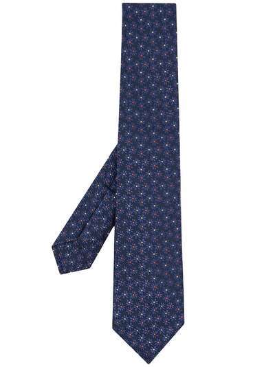 Kiton шелковый галстук с узором