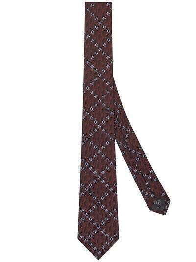 Fendi галстук с геометричным узором FF