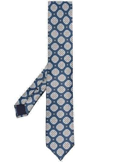 Corneliani галстук с геометричным принтом