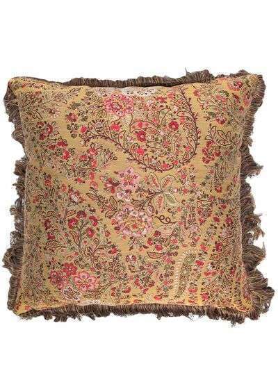ETRO floral-embroidered cushion