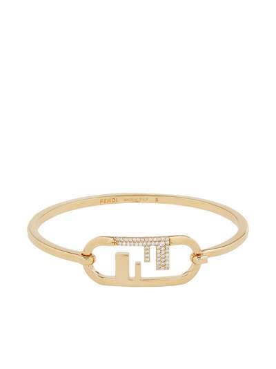 Fendi O'Lock crystal-embellished bracelet