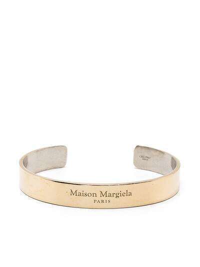 Maison Margiela браслет-кафф с тисненым логотипом
