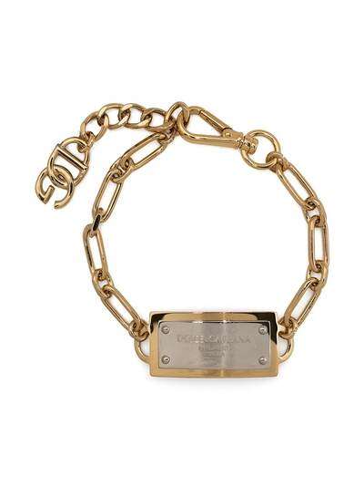 Dolce & Gabbana цепочный браслет с гравировкой