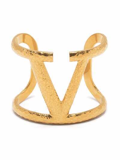 Valentino Garavani браслет-кафф с логотипом VLogo Sugnature