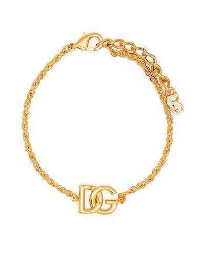 Dolce & Gabbana цепочный браслет с логотипом DG
