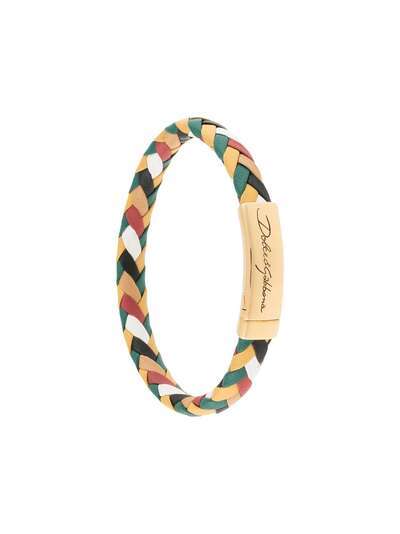 Dolce & Gabbana плетеный браслет с логотипом