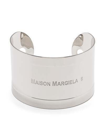 MM6 Maison Margiela браслет-кафф с гравированным логотипом