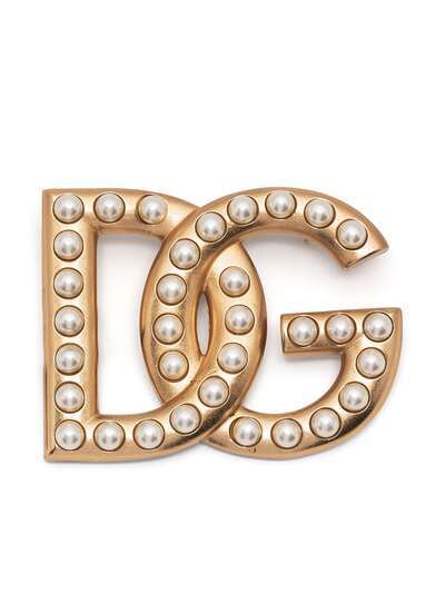 Dolce & Gabbana брошь с логотипом DG