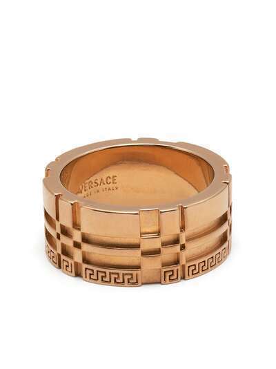 Versace кольцо с гравировкой Greca