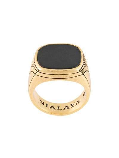 Nialaya Jewelry кольцо с ониксом