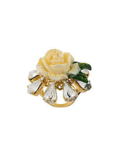 Dolce & Gabbana кольцо в форме розы с кристаллами