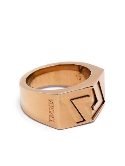 Versace кольцо La Greca с гравировкой