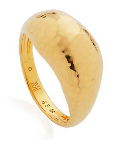 Monica Vinader кольцо Deia Domed из позолоченного серебра