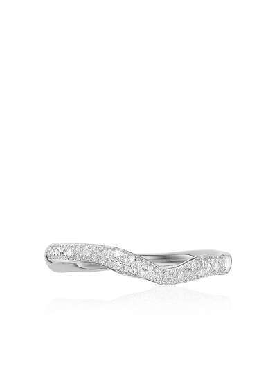 Monica Vinader серебряное кольцо Riva с бриллиантами