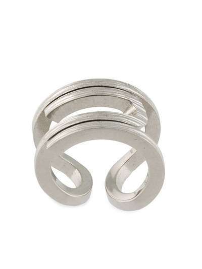 Off-White фактурное бронзовое кольцо