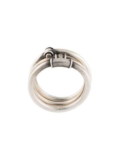 WERKSTATT:MÜNCHEN серебряное кольцо с эффектом потертости