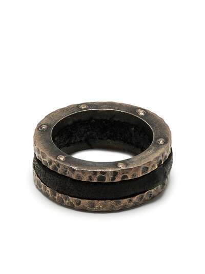 Guidi серебряное кольцо с эффектом чеканки