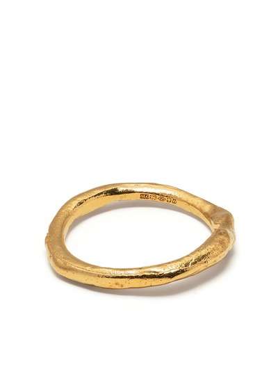 Alighieri фактурное кольцо из позолоченного серебра