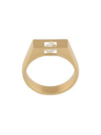 Shihara кольцо из желтого золота с бриллиантом