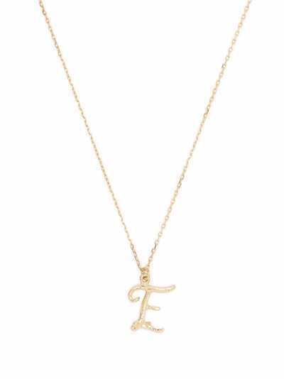 Alex Monroe колье Enchanted Twig Alphabet E из желтого золота