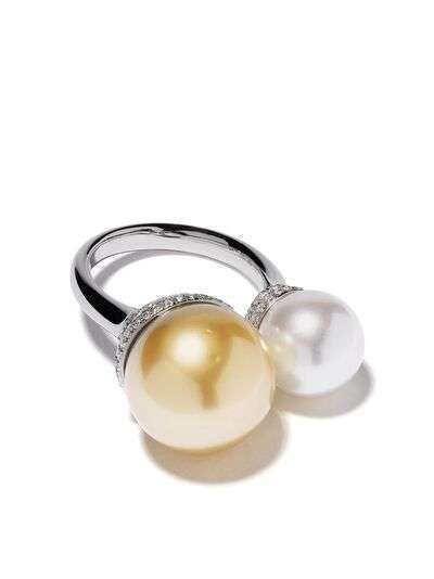 Yoko London кольцо Novus из белого золота с жемчугом