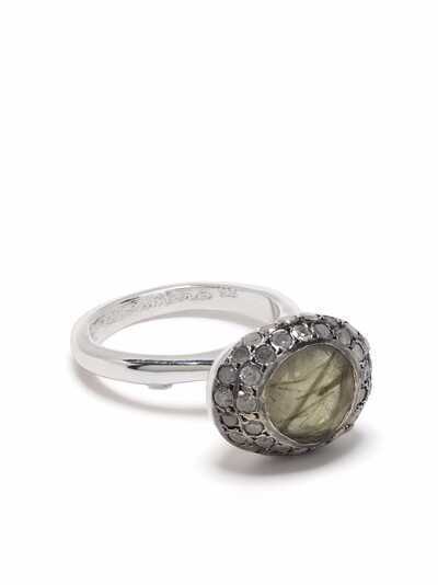 Rosa Maria серебряное кольцо с бриллиантами и круглым камнем