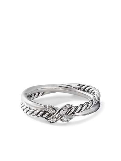 David Yurman серебряное кольцо X с бриллиантами
