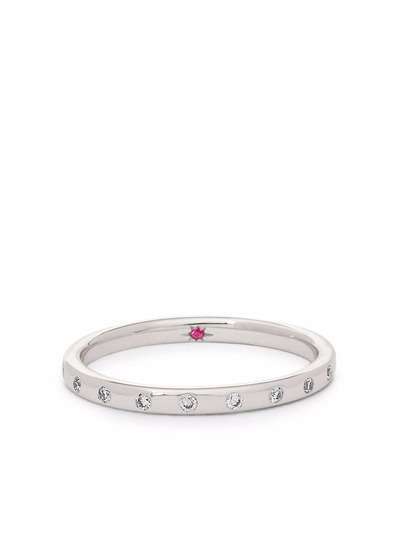 Annoushka обручальное кольцо из белого золота с бриллиантами и рубином