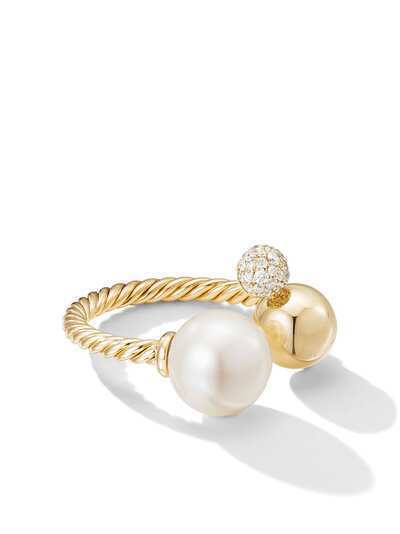 David Yurman золотое кольцо Solari с жемчугом и бриллиантами